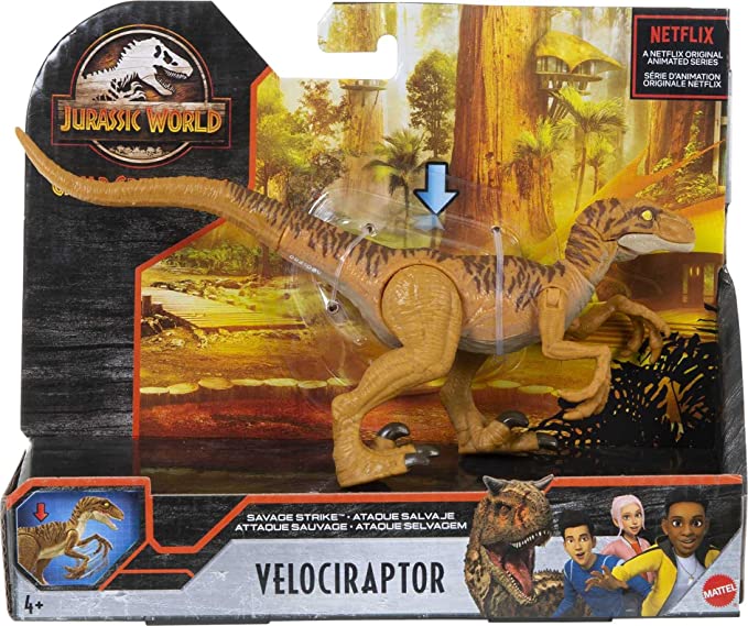 Mattel Jurassic World Savage Strike Velociraptor (HBX32) แมทเทล จูราสสิค เวิลด์ ของเล่นแอ็กชั่นฟิกเกอร์ไดโนเสาร์ เวโลซีแรปเตอร์