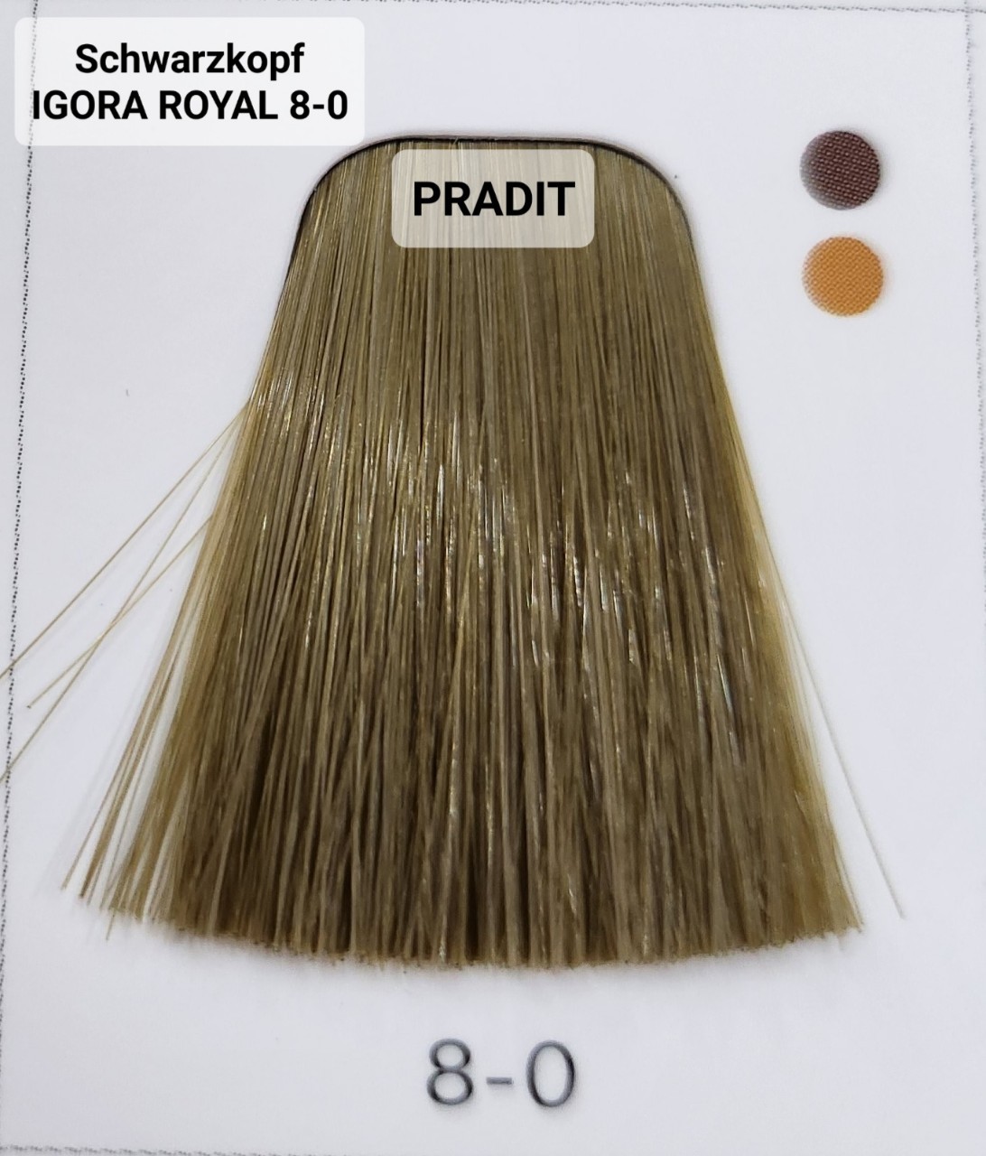 Schwarzkopf Igora Royal ครีมย้อมผม อีโกร่า รอยัล เบอร์8-0 สีบลอนด์อ่อน (60ml) 80 กรัม