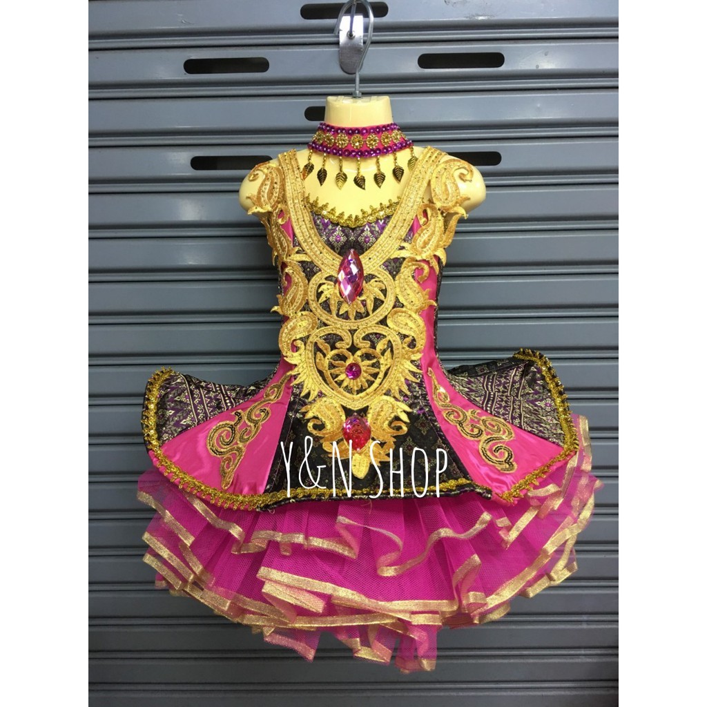 ชุดดรัมเมเยอร์ ชุดกีฬาสี คอทอง ชุดดรัมเมเยอร์เด็ก ชุดเชียร์ลีดเดอร์เด็ก