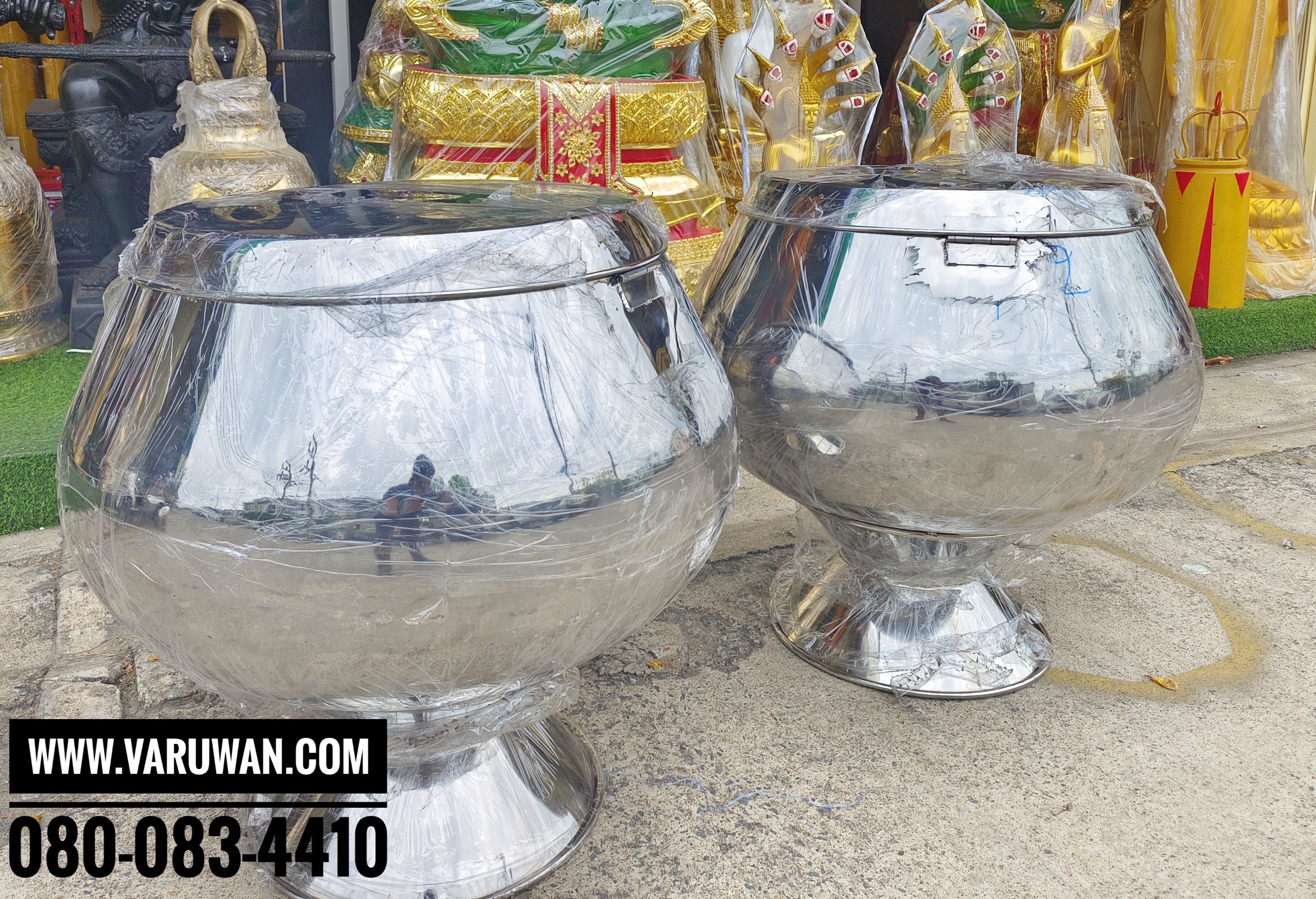 บาตรสแตนเลส (บาตรสแตนเลสใบใหญ่) บาตรออมสิน บาตรน้ำมนต์ สแตนเลสอย่างดี