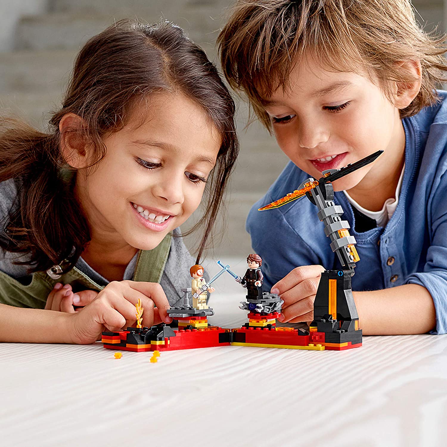 LEGO ตัวต่อเสริมทักษะ เลโก้ สตาร์ วอร์ ดูเอล ออน มุสตาฟา Star Wars : Revenge of The Sith Duel on Mustafar รุ่น 75269
