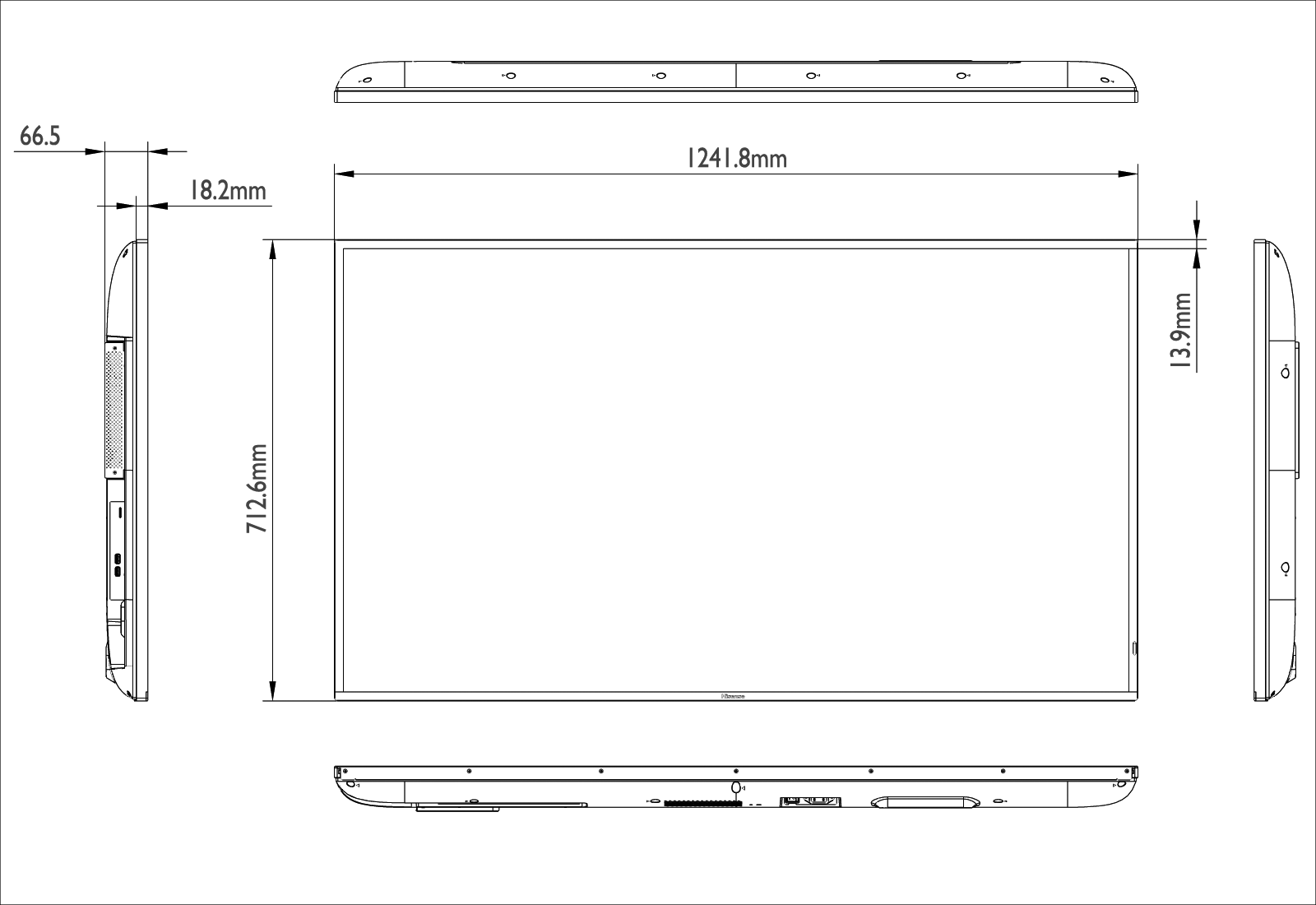 ขายถูก Hisense 55B4E31T 55” 4K UHD Digital Signage Display 55" UHD/500 nits/ 7*18 / Android 8.0