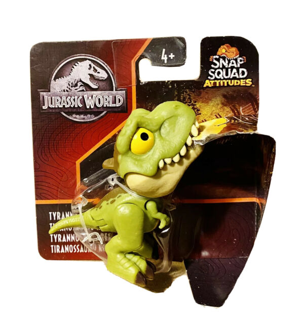 Mattel Jurassic World Snap Squad Attitudes Tyrannosaurus Rex (HCM17) แมทเทล จูราสสิค เวิลด์ ของเล่นแอ็กชั่นฟิกเกอร์ไดโนเสาร์ ไทแรนโนซอรัส เร็กซ์ (ที. เร็กซ์) สีเขียว