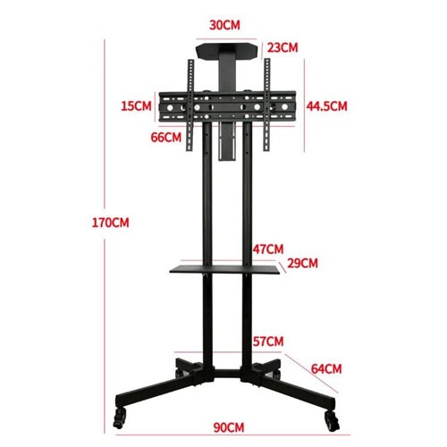 ขายถูก GLINK GWM-ST01 ขาตั้ง TV 32-70นิ้ว แบบล้อเลื่อนพร้อมชั้นวาง รับน้ำหนักสูงสุดได้ 35 Kg. STAND TV MOUNT ประกันศูนย์