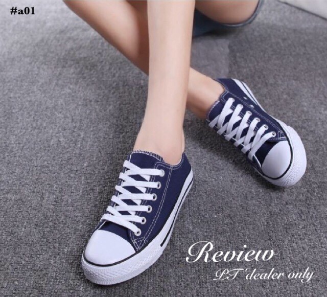พร้อมส่ง : รองเท้า Converse Slim (สีน้ำเงิน)