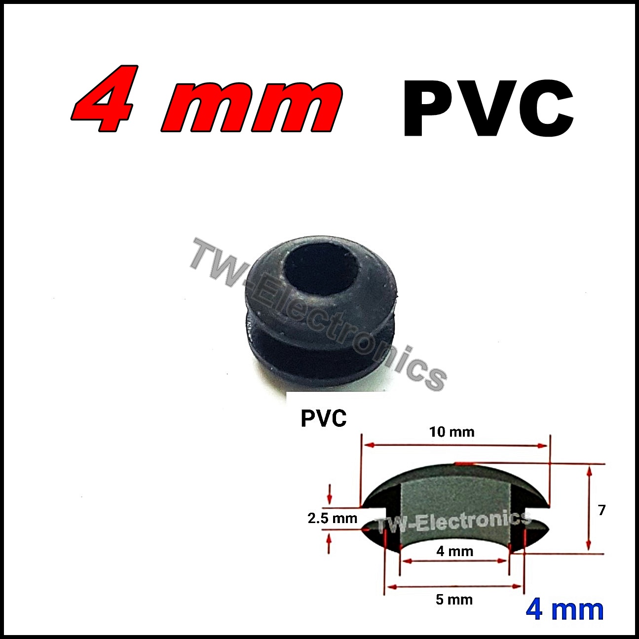 ลูกยางกันบาด PVC 4 mm #01