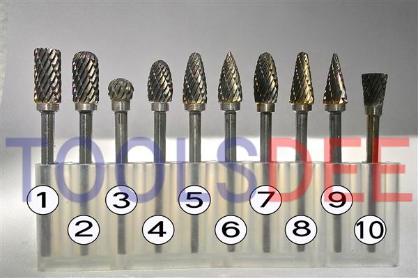 ดอกเจียรคาร์ไบด์ แกน 3 มิล หัวเจียร ขนาด 6 มิล Double Cut