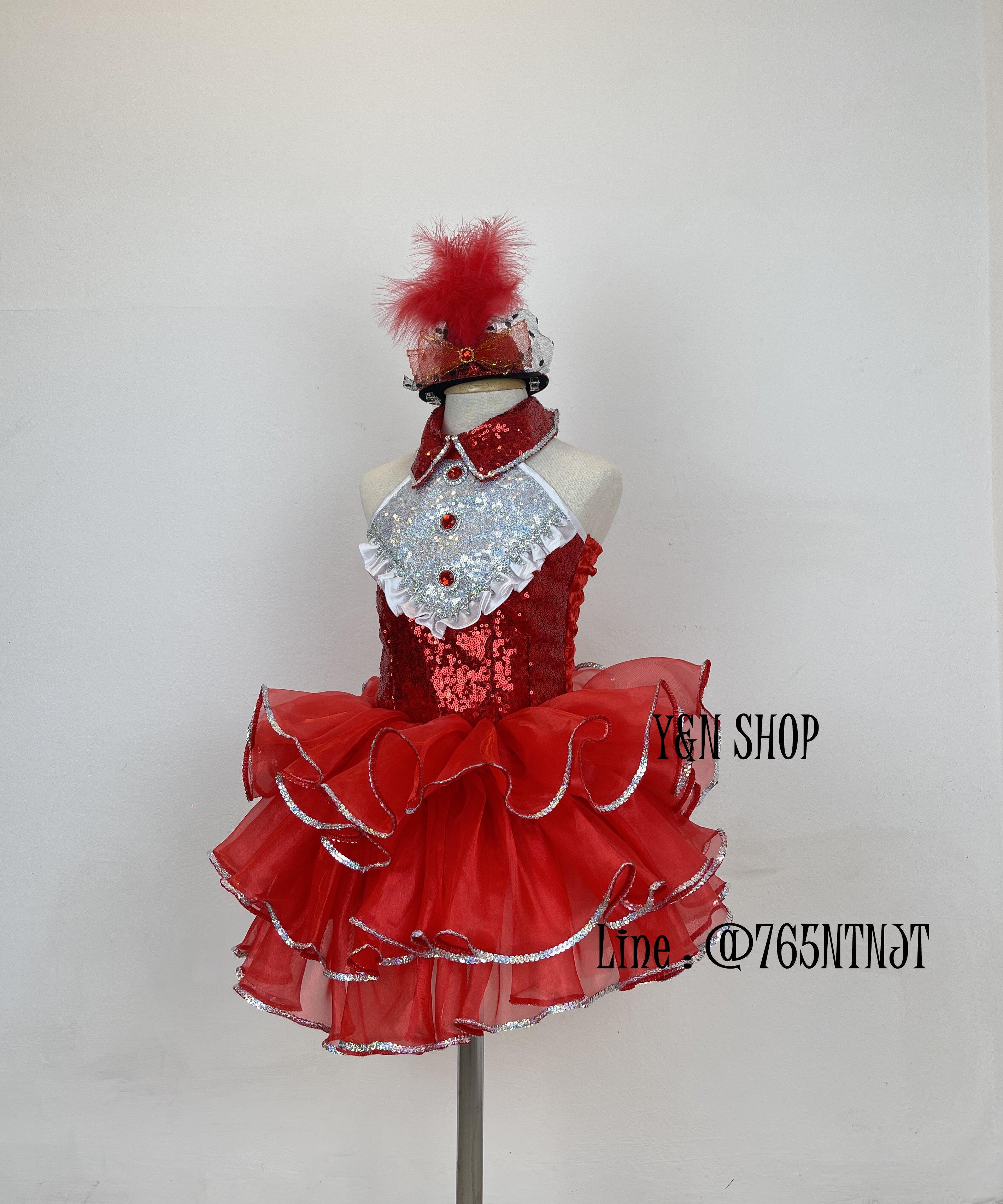 Y&NShop ชุดดรัมเมเยอร์ ชุดเชียร์ลีดเดอร์ เด็กผู้หญิงอนุบาล-ประถมต้น แบบชุดคอปก