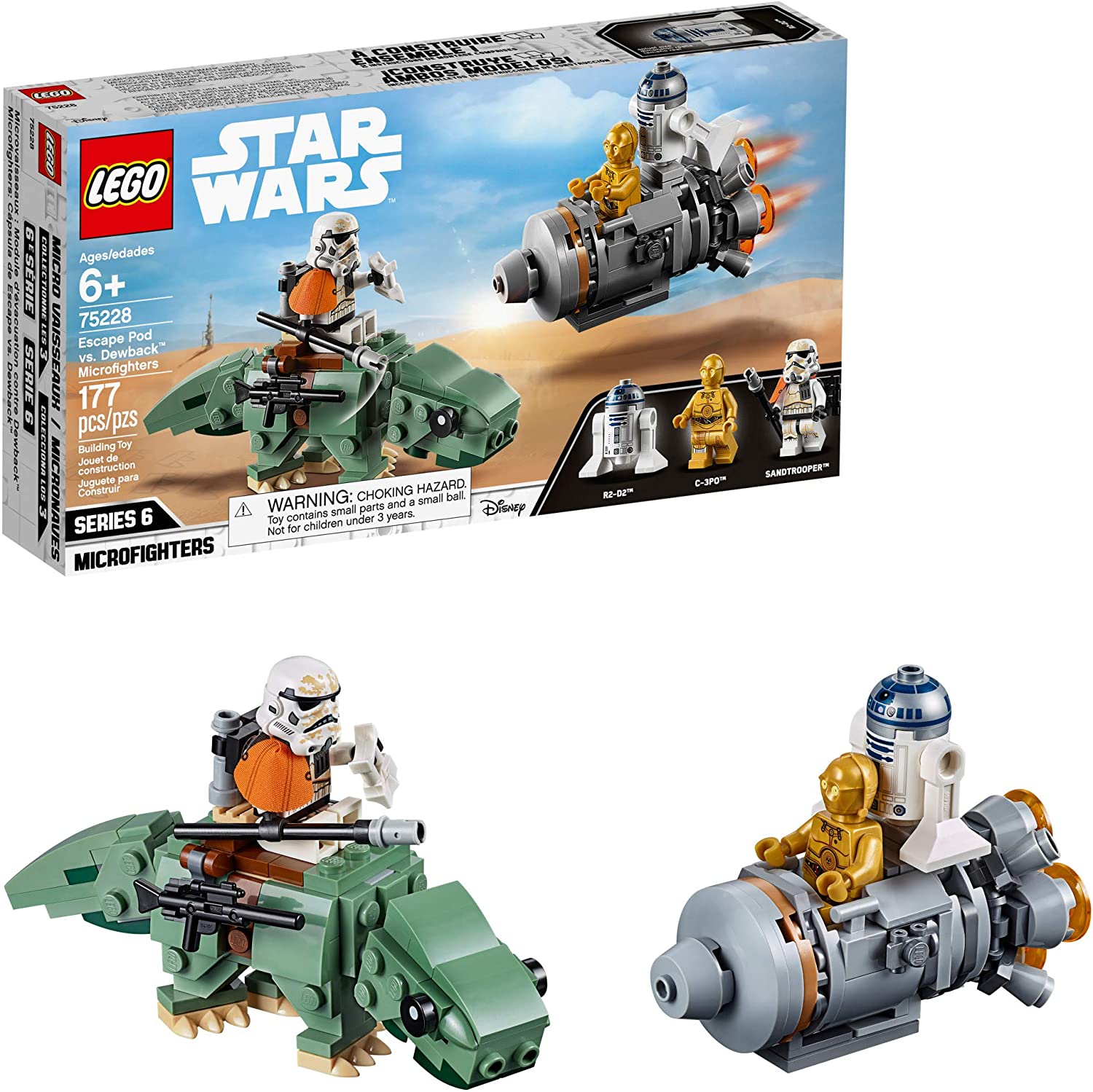 LEGO Star Wars : A New Hope Escape Pod vs Dewback Microfighters รุ่น 75228