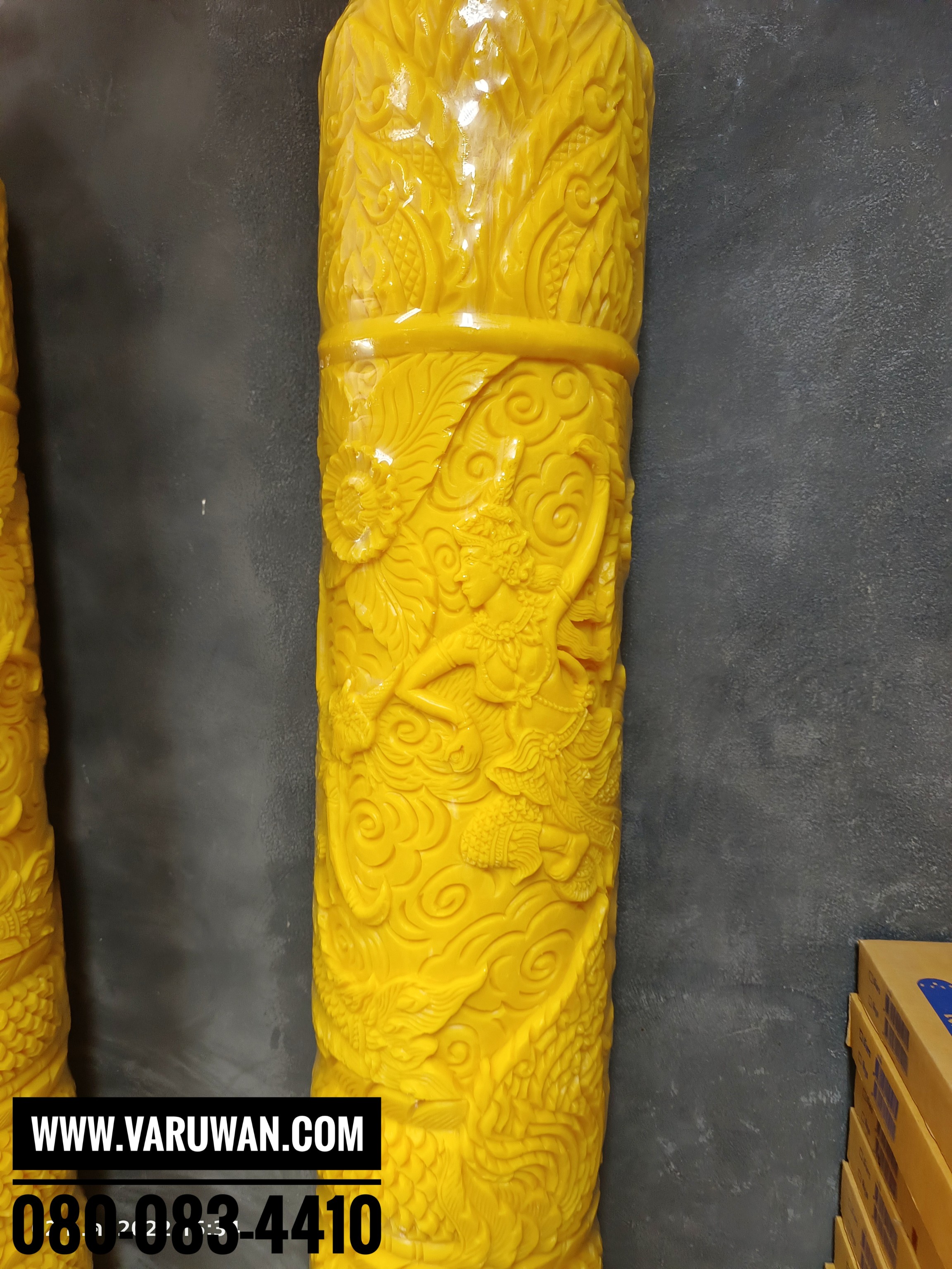 เทียนพรรษาแกะลายมังกร ขนาด 32x200 ซม.