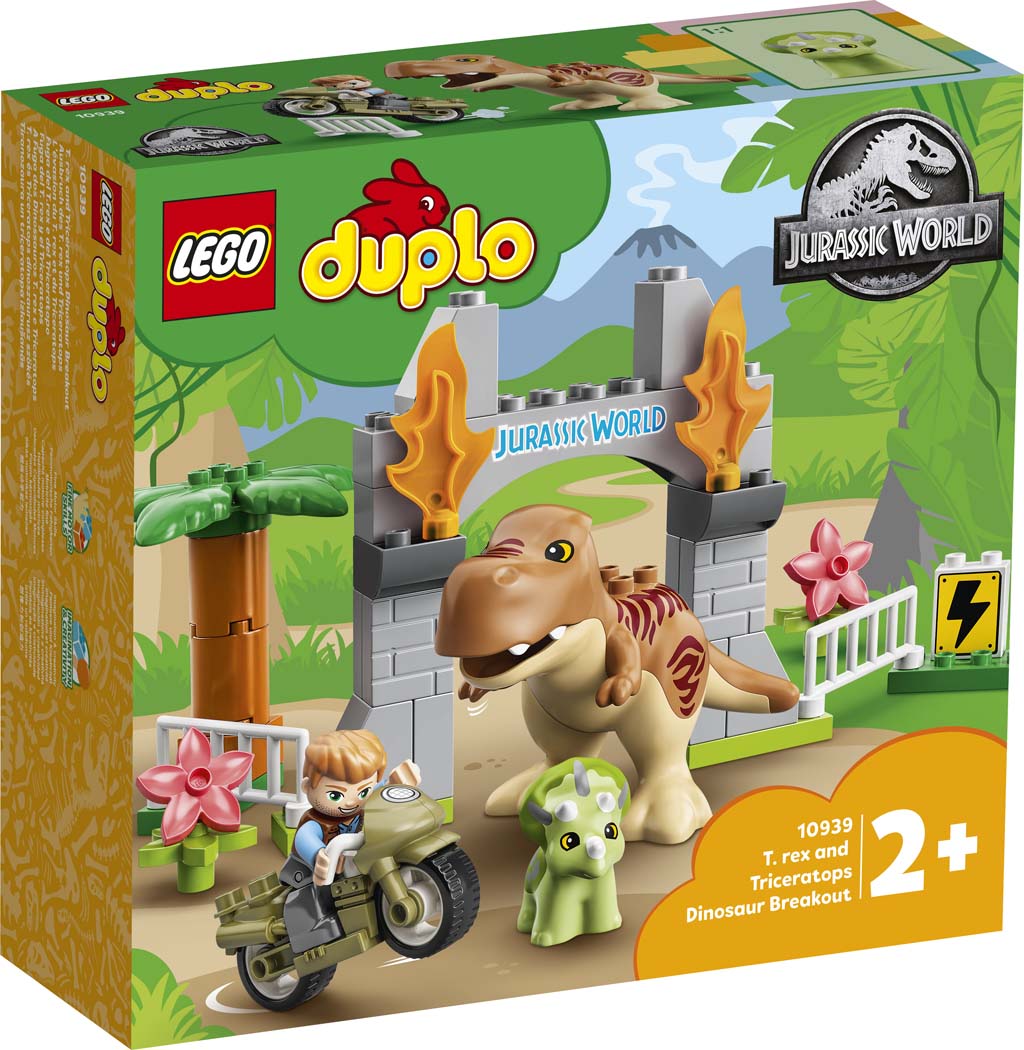 LEGO Duplo Jurassic World T. rex and Triceratops Dinosaur Breakout รุ่น 10939