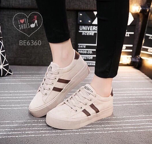 พร้อมส่ง : รองเท้าสไตล์ Brothel Creepers (สีครีม)