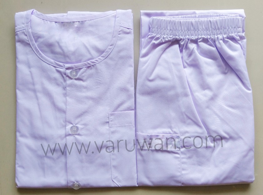 ชุดขาวปฏิบัติธรรมเด็ก (เสื้อ+กางเกง)