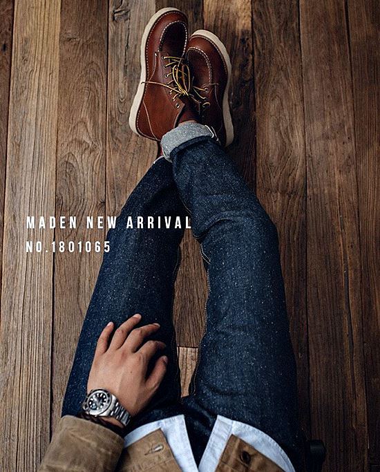 001064 กางเกงยีนส์ Maden American retro Selvage Denim 13Oz ยีนส์วินเทจ Fit Straight ผ้าริมแดง Size 28-34