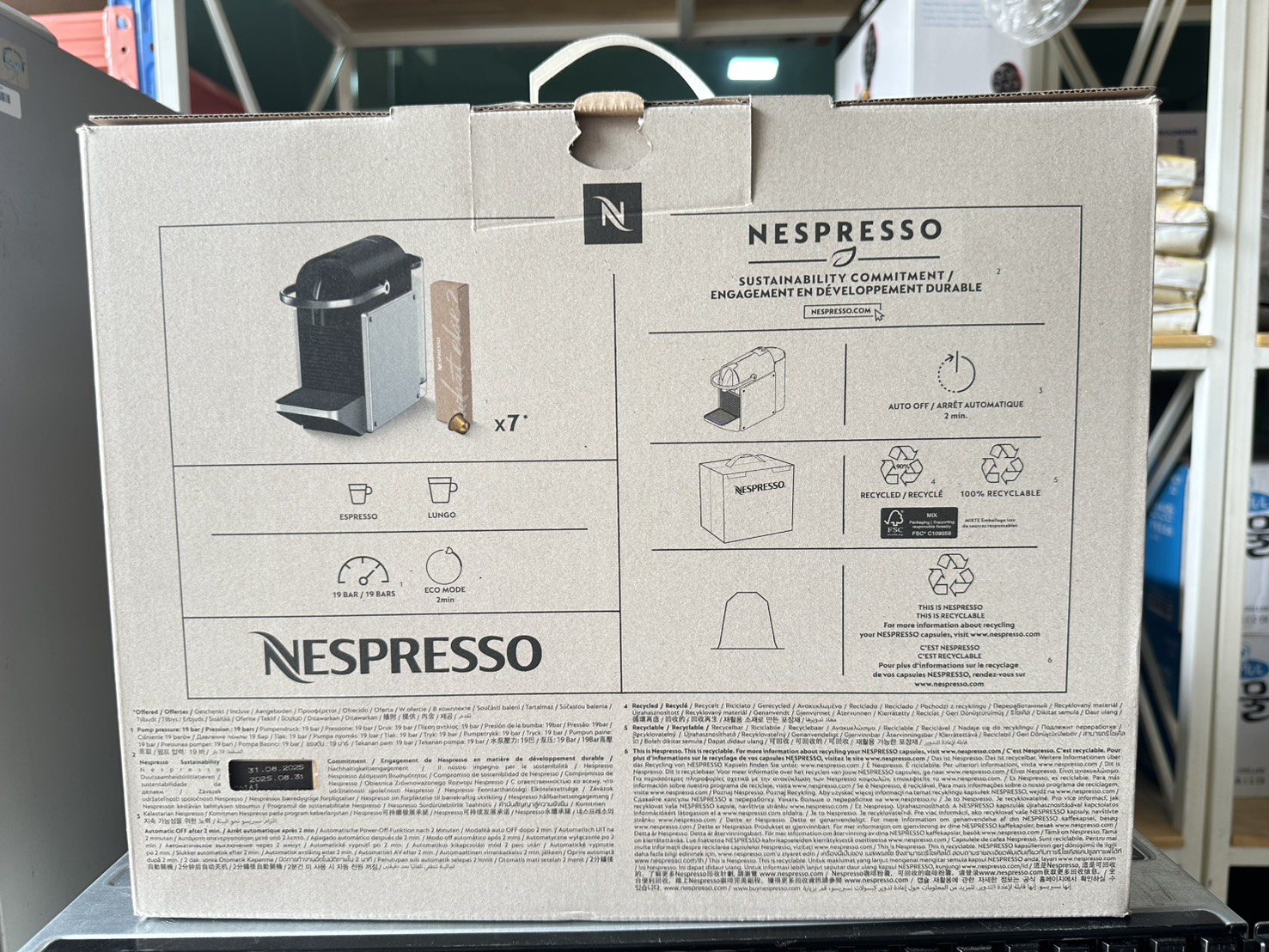 เครื่องชงกาแฟ Nespresso รุ่น pixie สีน้ำเงิน *** ของใหม่