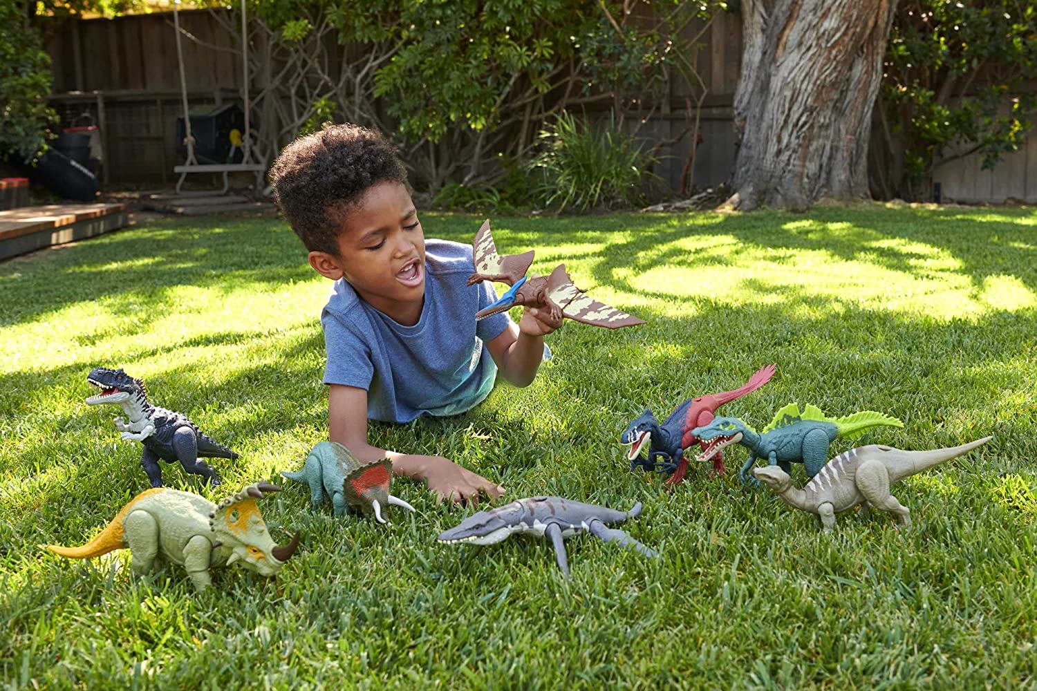 Mattel Jurassic World Roar Strikers Ichthyovenator (HDX44) แมทเทล จูราสสิค เวิลด์ ของเล่นแอ็กชั่นฟิกเกอร์ไดโนเสาร์ อิกทีโอเวเนเตอร์