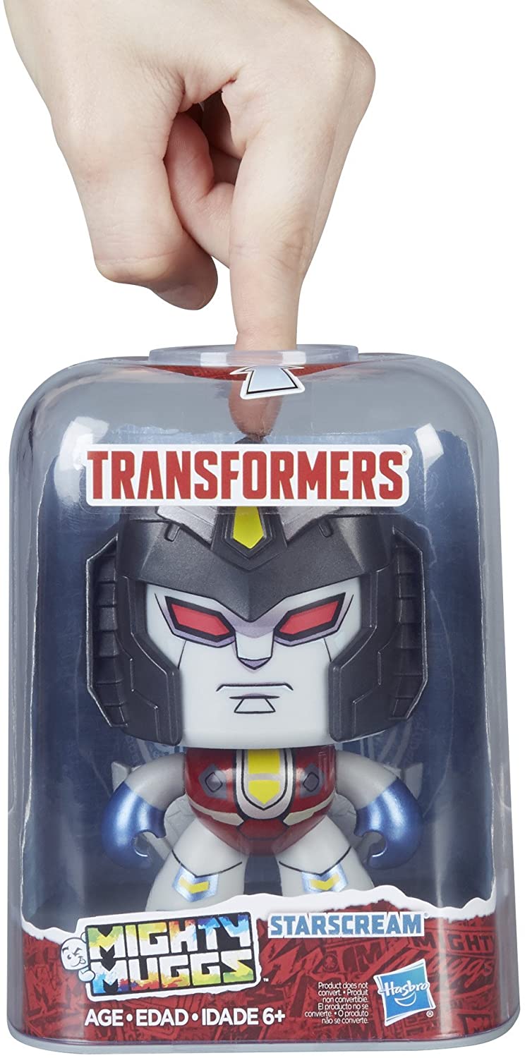 Hasbro Transformers Mighty Muggs Starscream ฮาสโบร ทรานสฟอเมอร์ส ไมตี้ มักส์ สตาร์สครีม ตุ๊กตาเปลี่ยนหน้าได้ ลิขสิทธิ์แท้