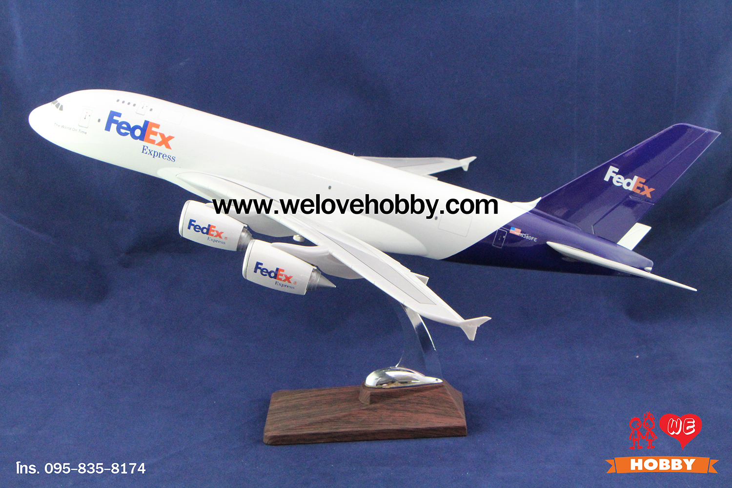 โมเดลเครื่องบิน Fedex สหรัฐอเมริกา (Airbus A380) ลำใหญ่