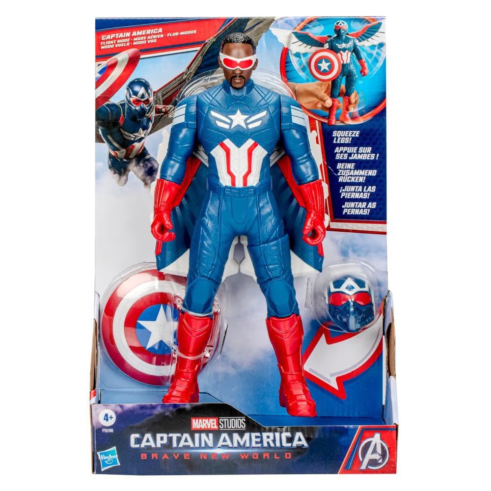 Hasbro Marvel Avengers Captain America : Brave New World Flight Mode Figure ฮาสโบร มาร์เวล อเวนเจอร์ส หุ่นโมเดลฟิกเกอร์ กัปตันอเมริกา (แซม วิลสัน) ขนาด 9 นิ้ว ลิขสิทธิ์แท้