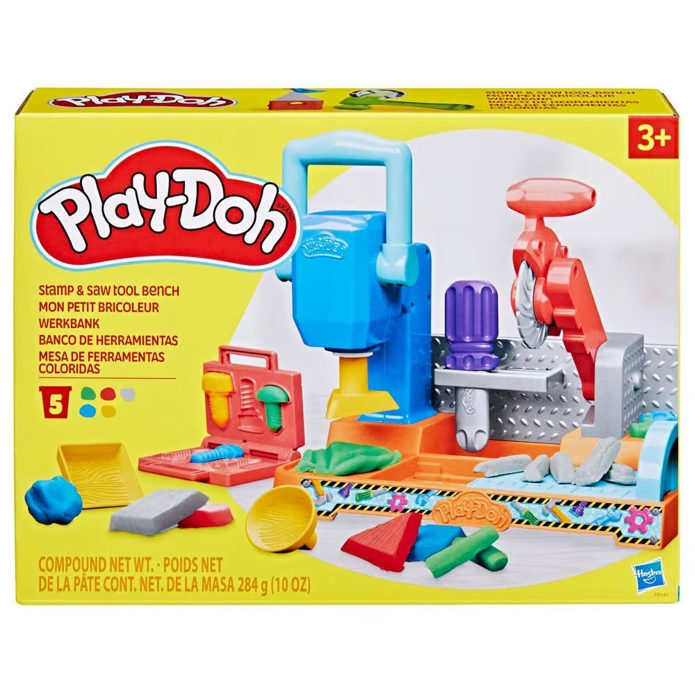 Hasbro Play-Doh Stamp & Saw Tool Bench ฮาสโบร แป้งดินน้ำมันเด็ก เพลย์โดว์ แสตมป์ แอนด์ ซอว์ ทูล เบนช์ เพลย์เซ็ท ลิขสิทธิ์แท้