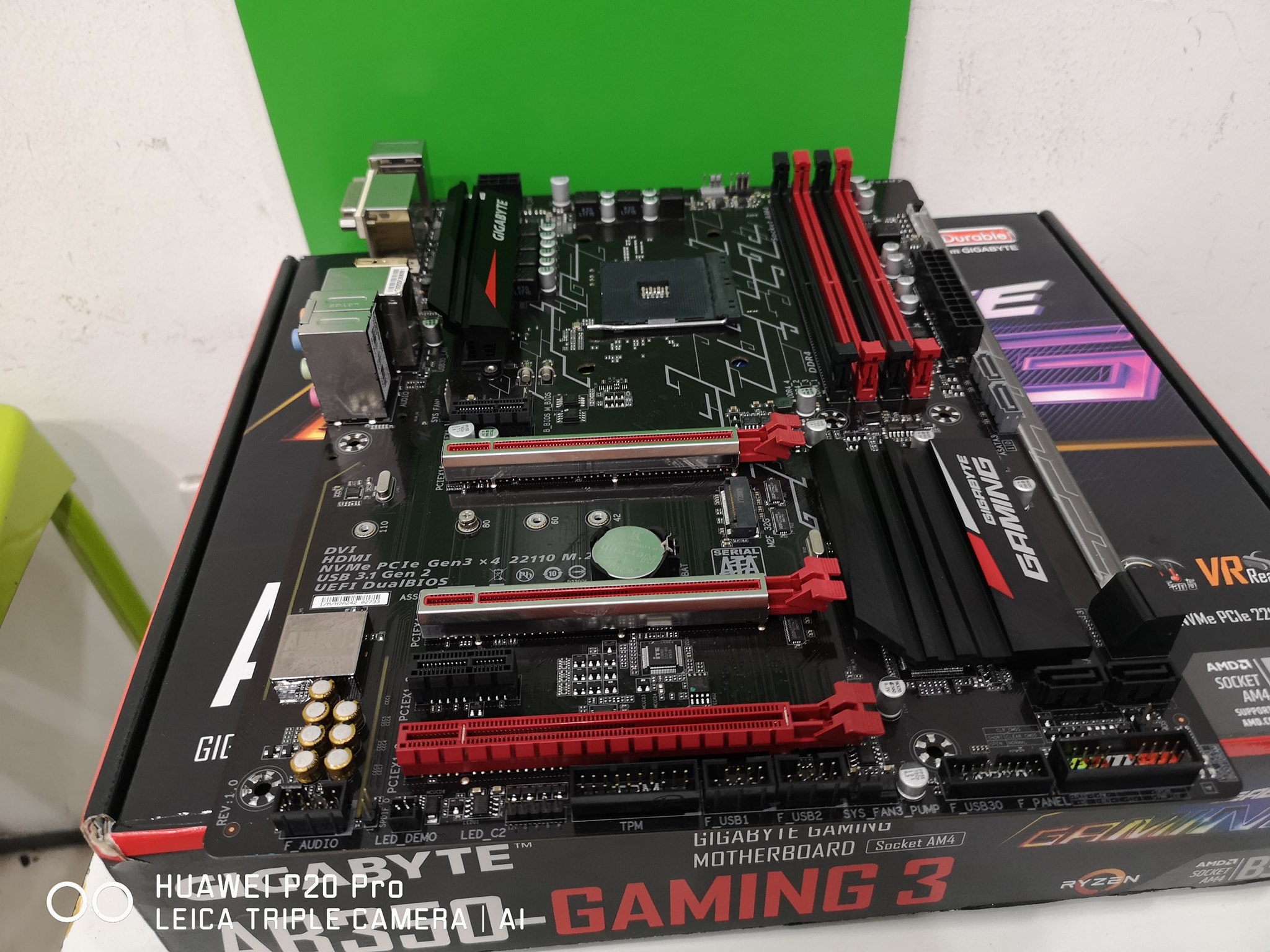 GIGABYTE GA-AB350-GAMING3 AM4 มือสอง สภาพดีๆ ไม่มีขายึดพัดลม