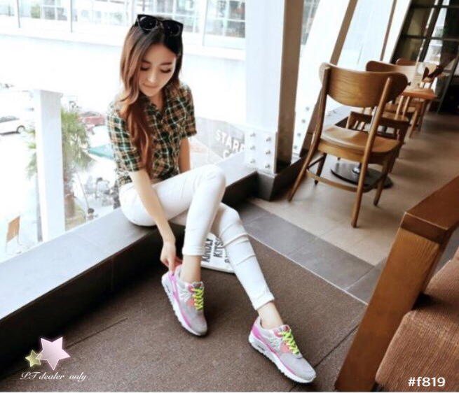 พร้อมส่ง : รองเท้าผ้าใบทรงsport (สีเทา)