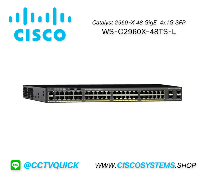 EOL WS-C2960X-48TS-L (Cisco Catalyst 2960-X 48 GigE, 4x1G SFP,LAN Base) ** WS-C2960X-48TS-L-E