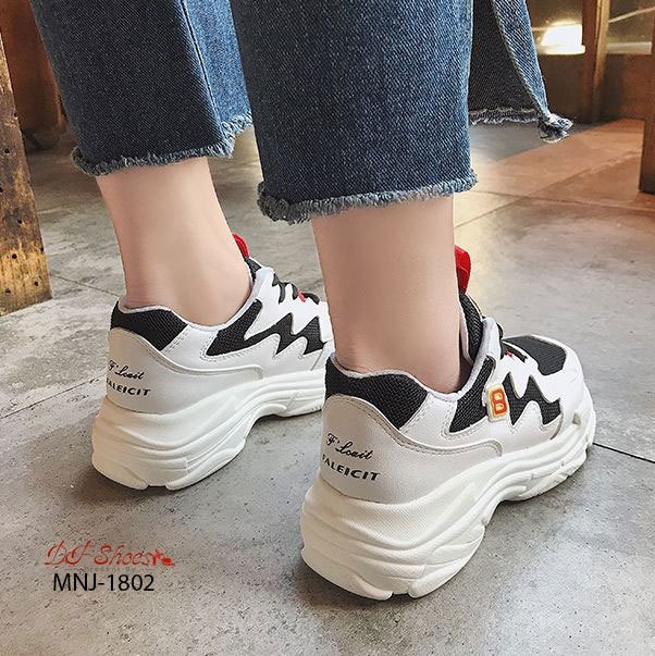 รองเท้าผ้าใบสไตล์Sportแต่งสีแฟชั่น (สีเหลือง)