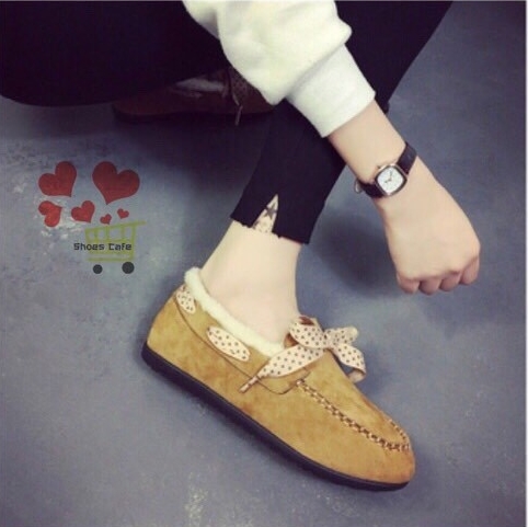 รองเท้าผ้าใบสไตล์ Moccasin (สีเทา)