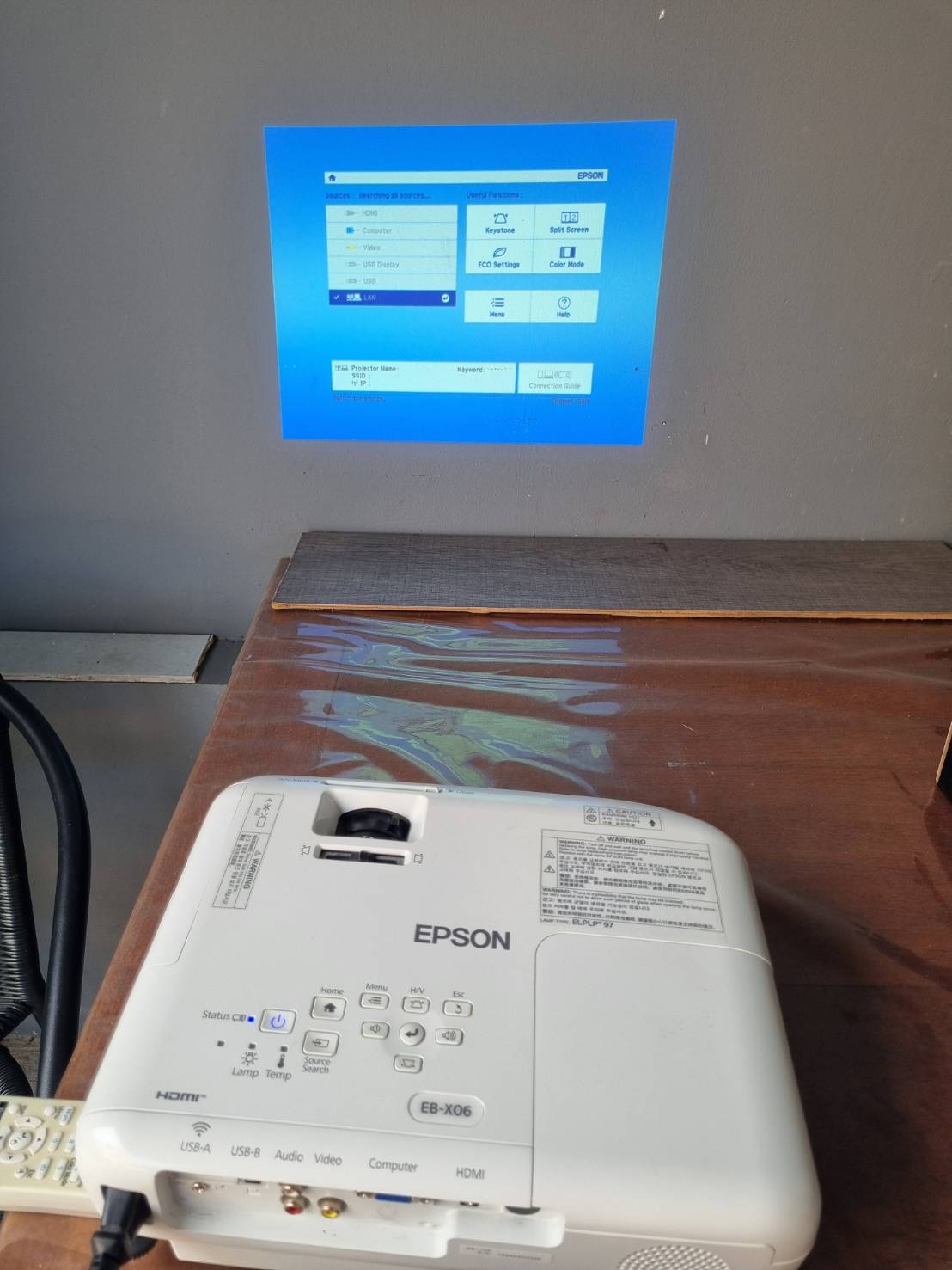 EPSON Projector Model EB X06 สีขาว