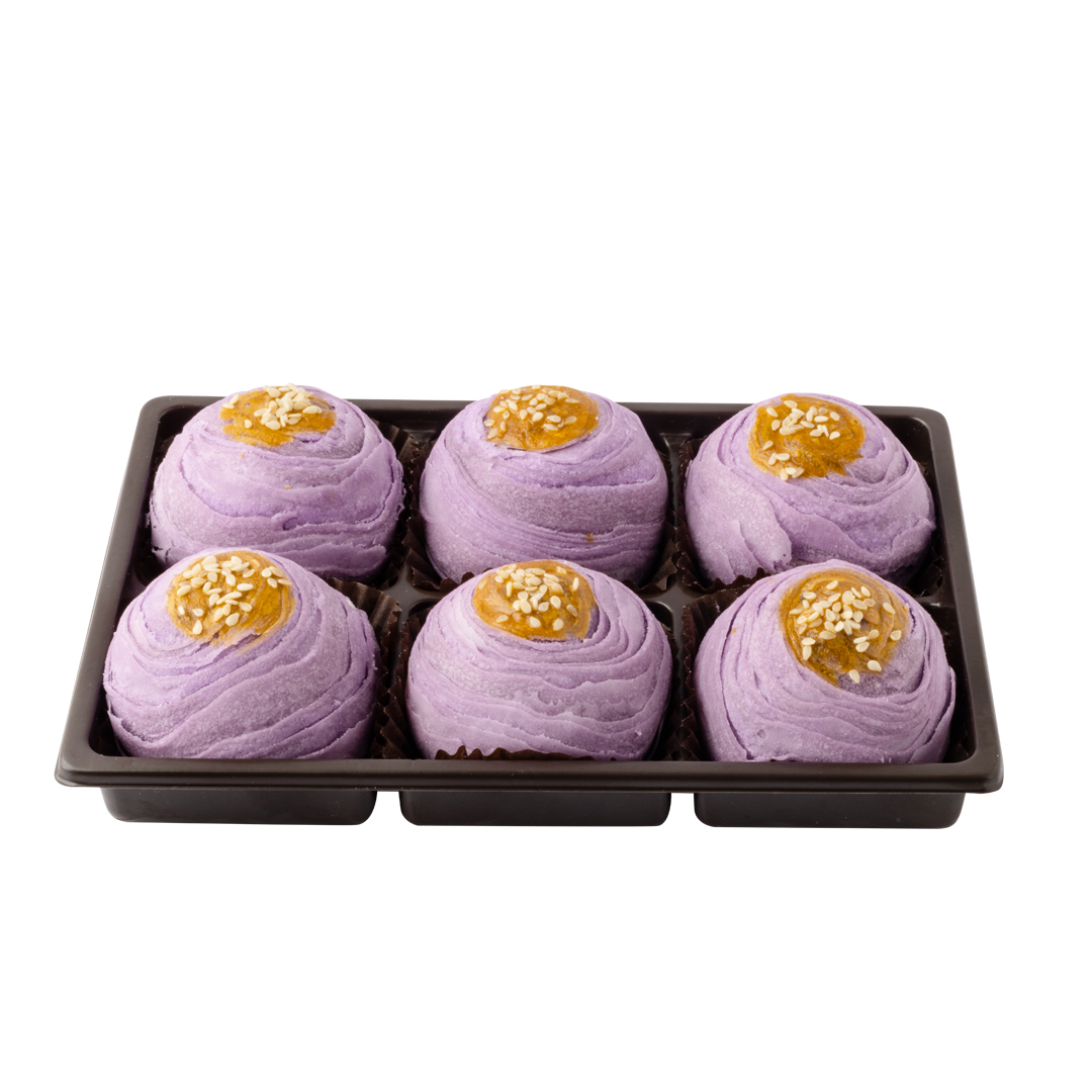 ขนมเปี๊ยะ เผือกโมจิ บรรจุ 6 ชิ้น ขนาด 320 กรัม หอมหวาน ไส้นุ่มหนึบ ให้ความรู้สึกใหม่ๆ