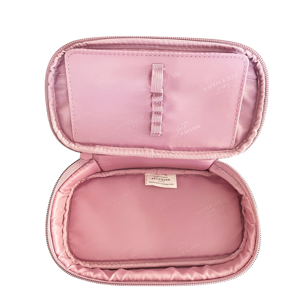 Oval pencil case, Pink Glitter