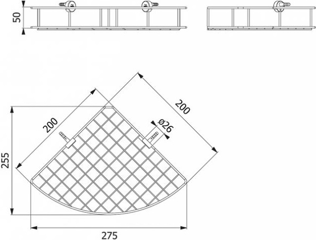 HW103-W103A ชั้นวางของแบบโค้งเล็ก