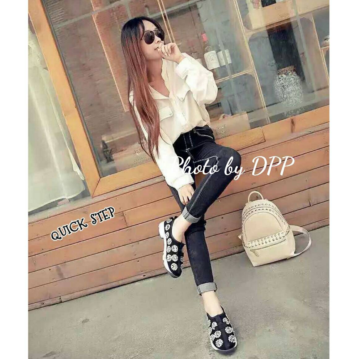 รองเท้า Dior Fusion Sneakers สีขาวดอกเงิน (ขอบเทา)