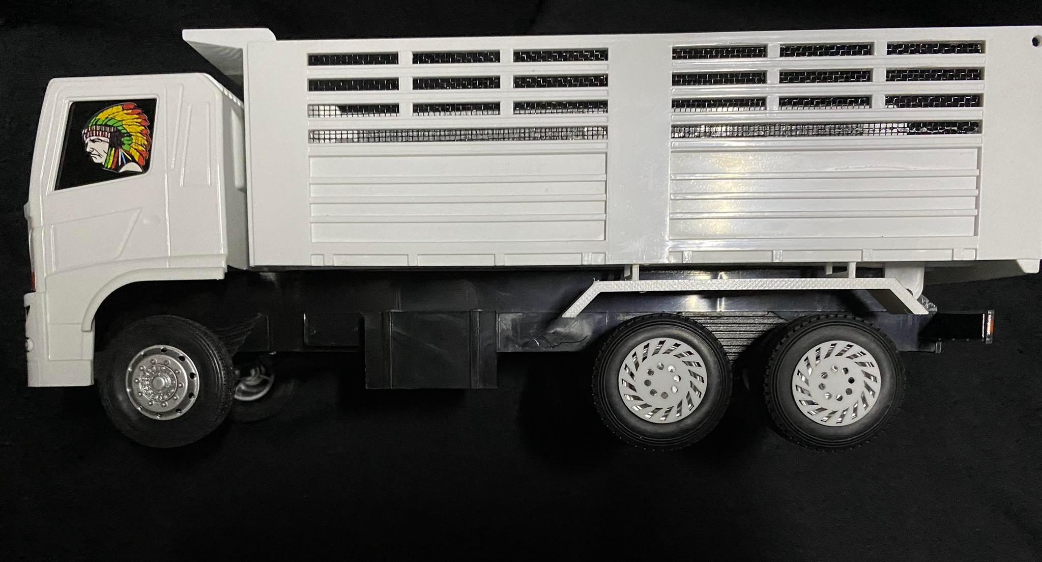 ฝาครอบล้อพลาสติกหม่ำโมเดล 1/24 ฝาแต่งโมเดลล้อรถบรรทุกของเล่น ได้ 4 วง truck model Acceessory