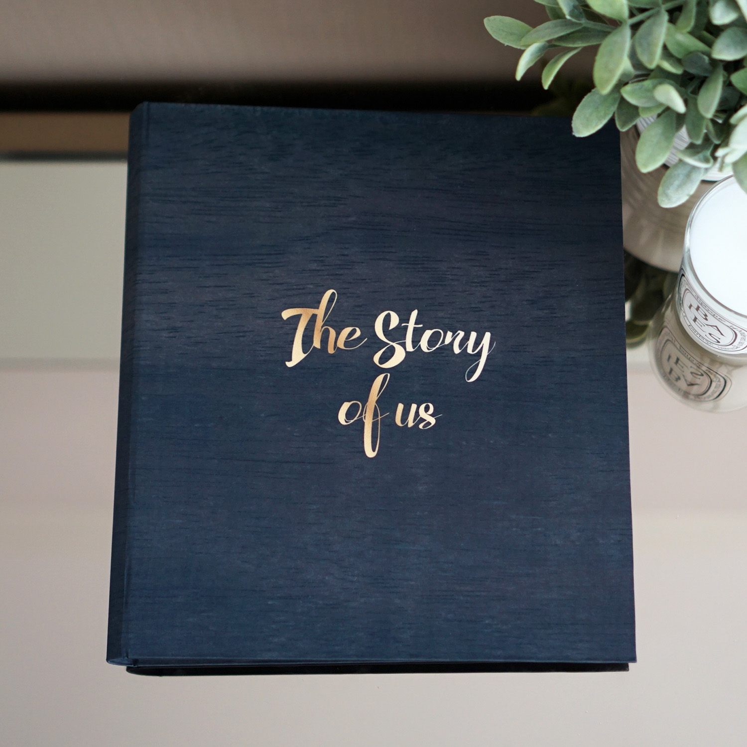 อัลบั้ม 200 รูป (5x7") แบบพร้อมส่ง ลาย Wood ข้อความ The Story of us