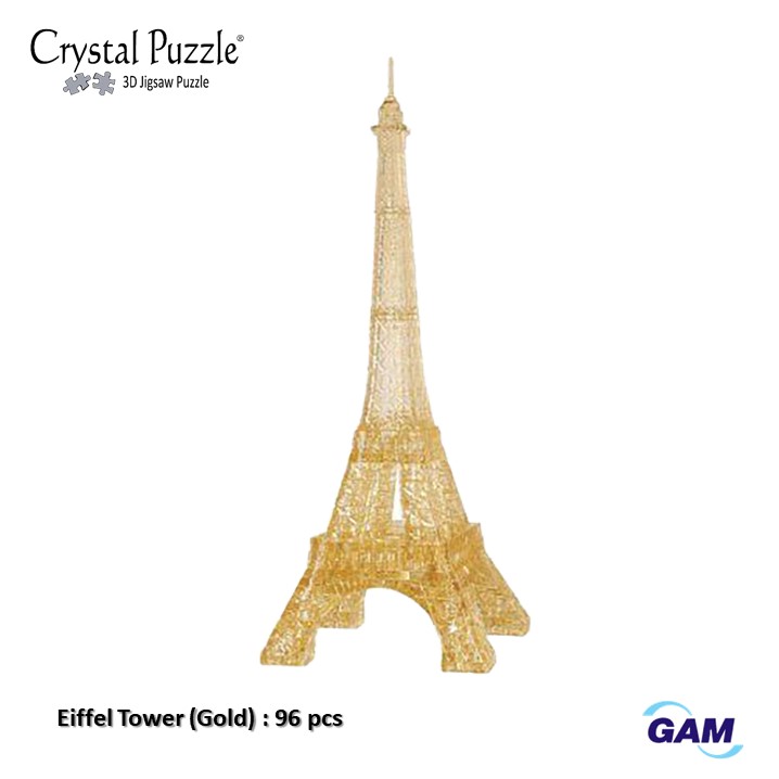 Golden Eiffel Tower_3D Crystal Puzzle