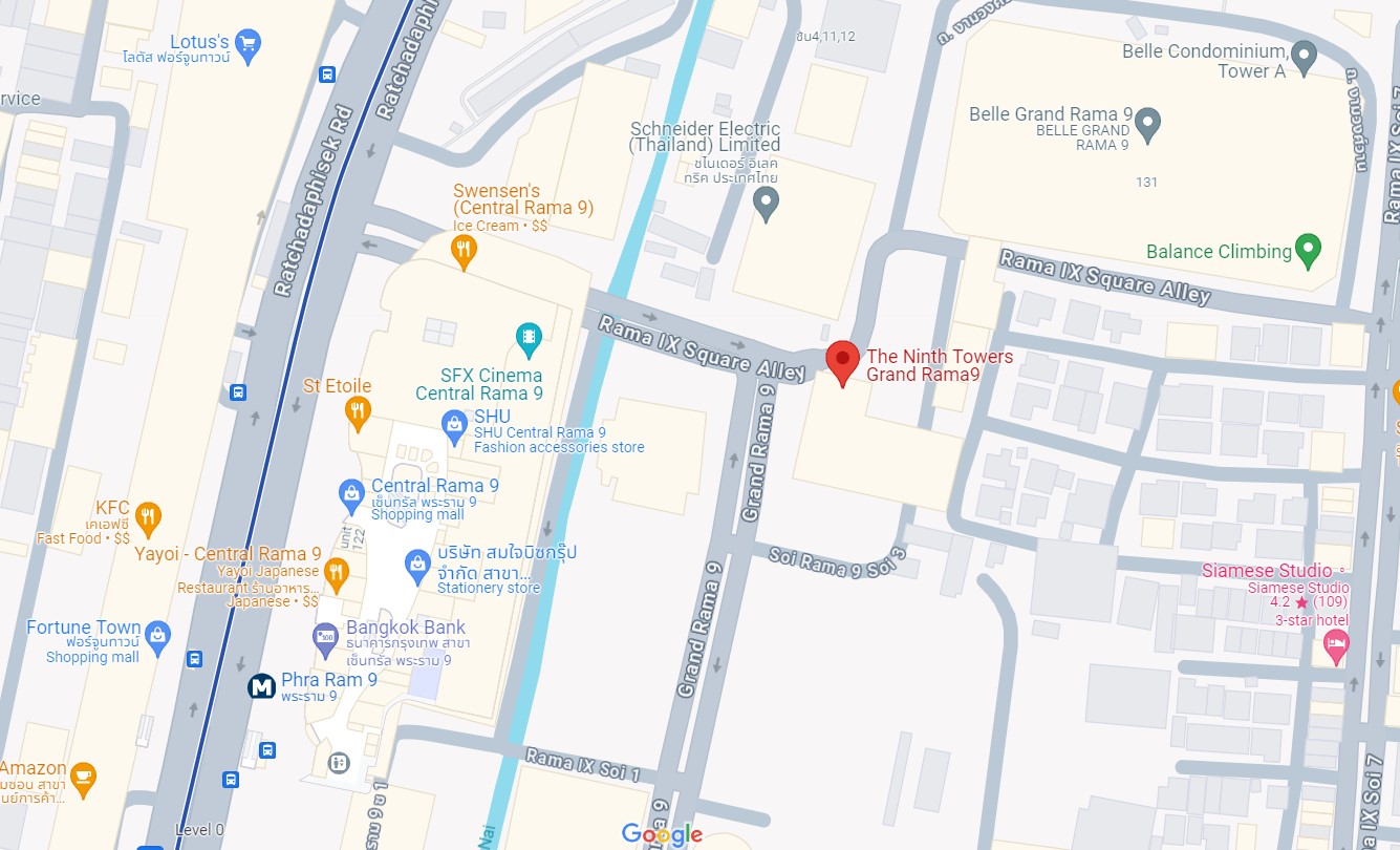 เดอะไนน์ ทาวเวอร์ส แกรนด์ พระราม 9 (The Ninth Towers Grand Rama9) อาคารสำนักงานให้เช่าย่านพระราม 9 ใกล้ห้างเซ็นทรัลพระราม 9 กรุงเทพฯ