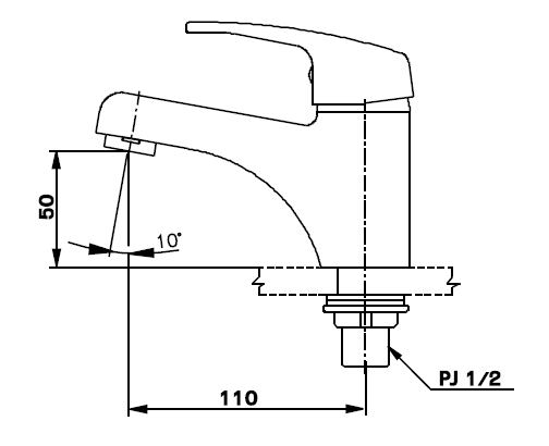 Prema PM180A(HM) ก๊อกน้ำอ่างล้างหน้า แบบก้านโยก