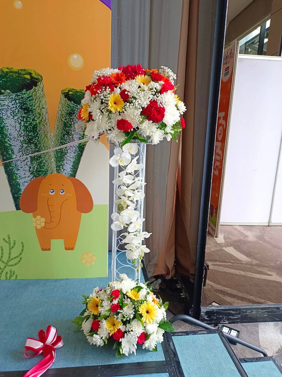 เสาตัดริบบิ้น RB 001- จำนวน 1 คู่ (เพิ่มความยาวริบบิ้น สำหรับตัดหลายคน)