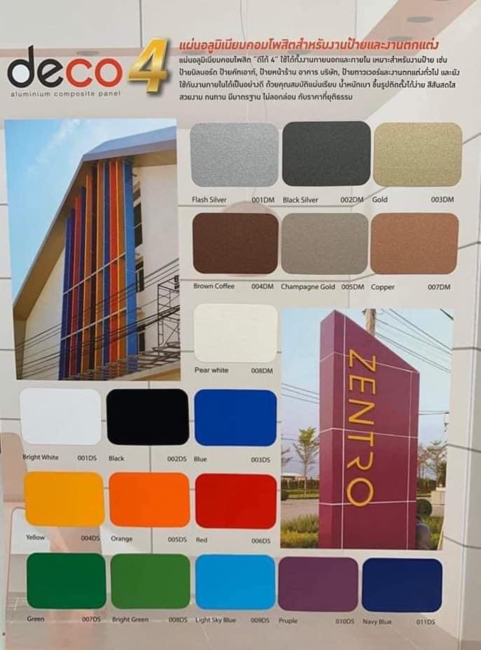 แผ่นอลูมิเนียมคอมโพสิต Deco/Altex สินค้าคุณภาพจากโรงงานผู้ผลิต