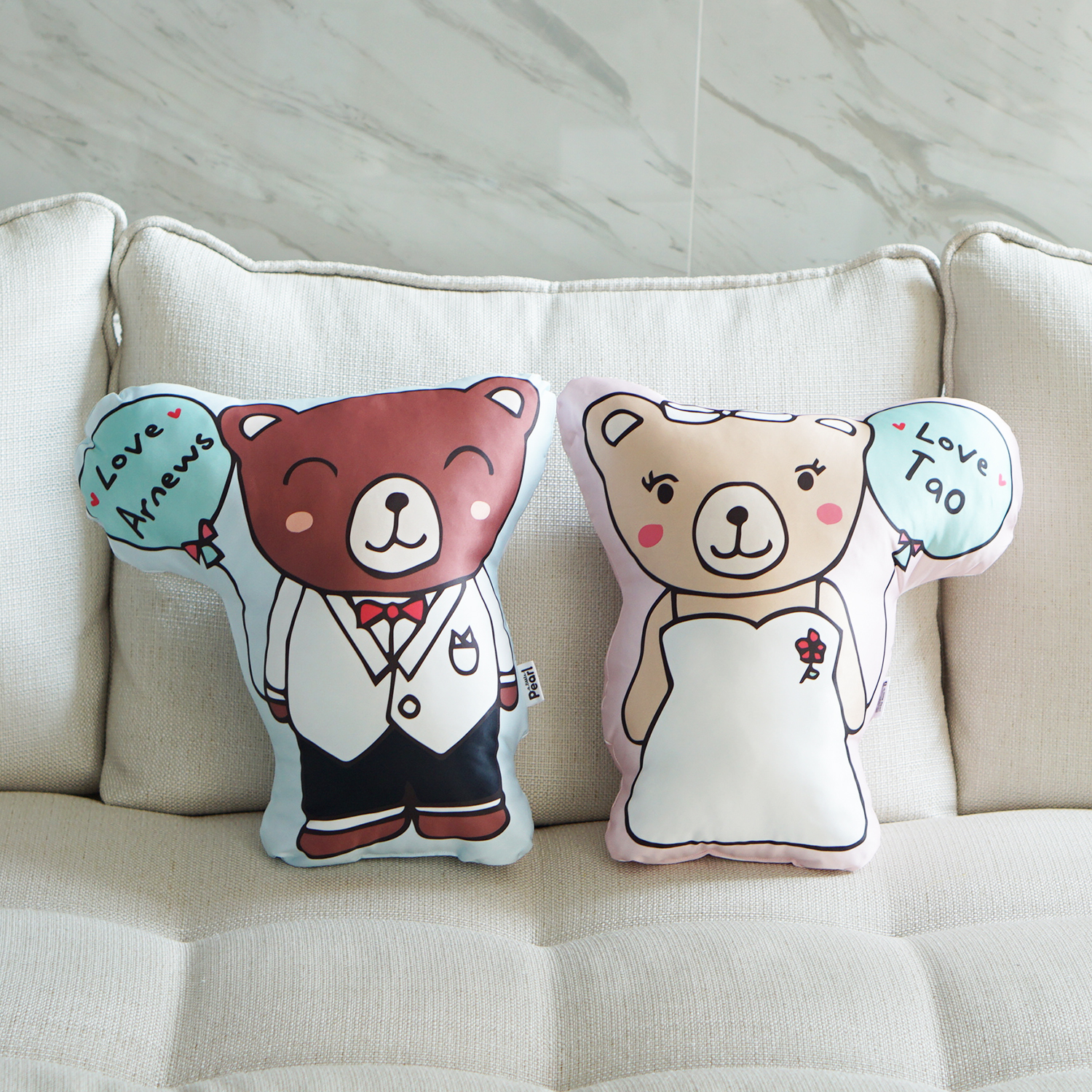หมอนสั่งทำใส่ชื่อ ลายหมี - Teddy