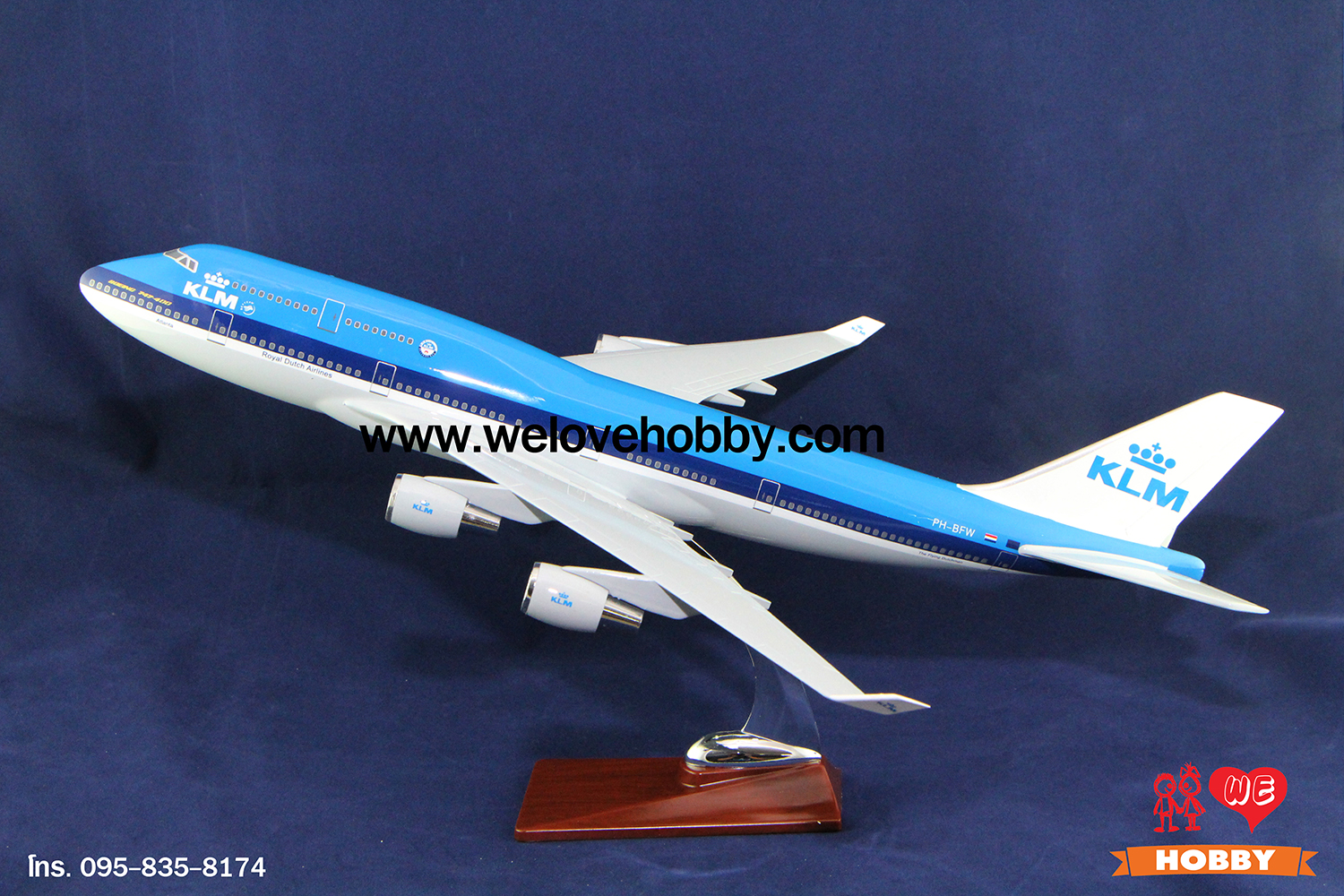 โมเดลเครื่องบิน KLM (Boeing 747-400) เนเธอร์แลนด์ ลำใหญ่