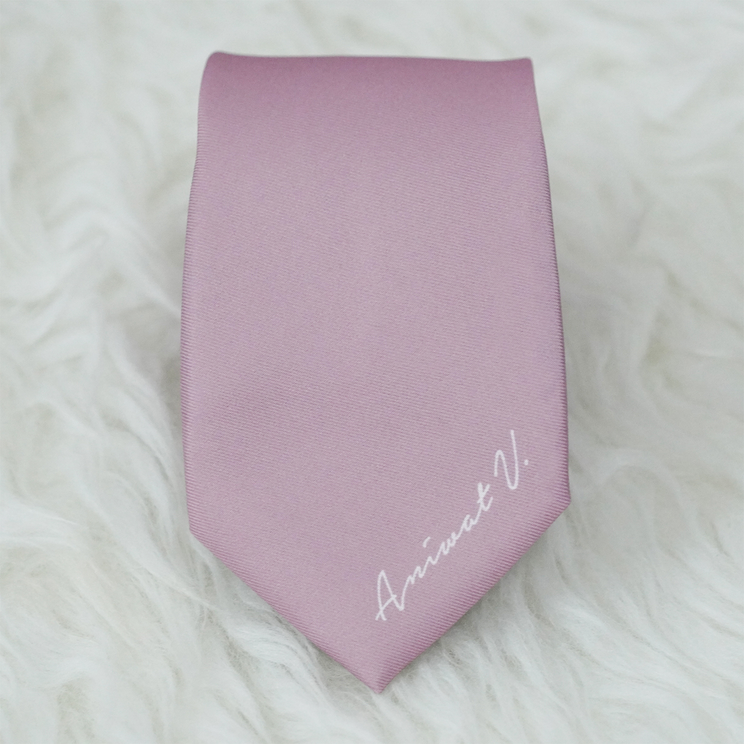 เนคไท สั่งทำใส่ชื่อ ขนาด 3" - Minimal - Pink