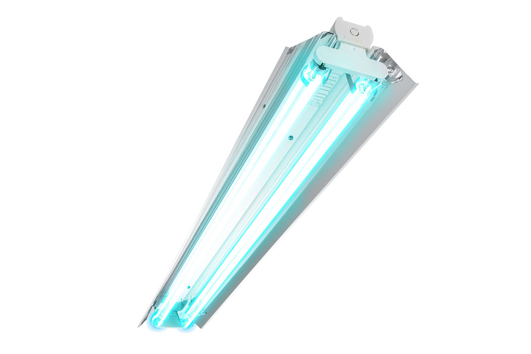 ขายถูก UV-C Batten with reflector (UV-C พร้อมราง และแผ่นสะท้อนแสงชนิด 2 หลอด)