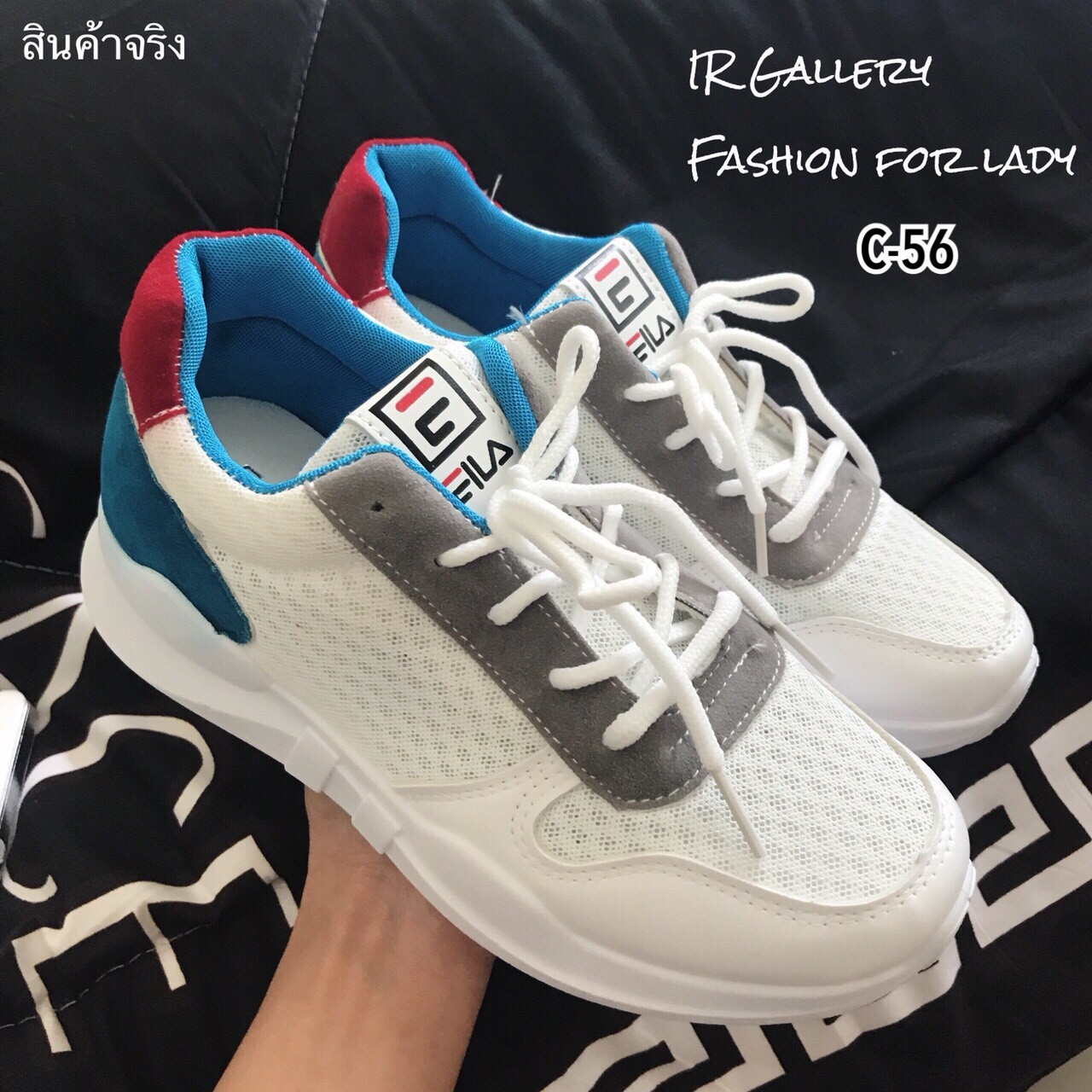 รองเท้าผ้าใบทรงsport style fila (สีเหลือง)