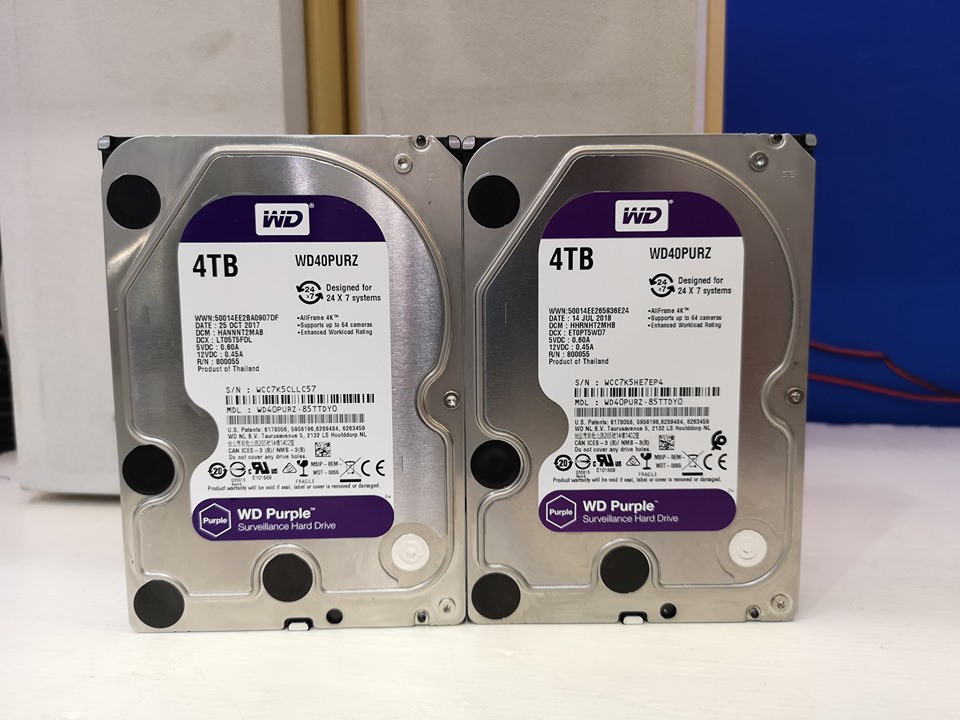 4TB. WD Purple WD40PURZ มือสอง ประกันศูนย์