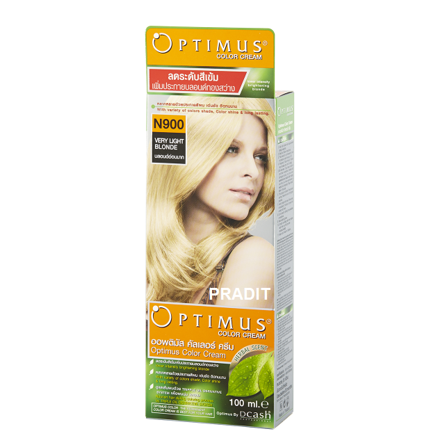 Optimus Color Cream ออพติมัส คัลเลอร์ ครีม เบอร์N900 สีบลอนด์อ่อนมาก 100 มล 235 กรัม