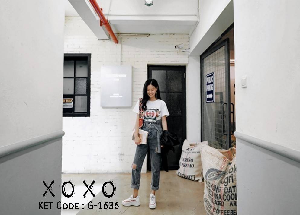 รองเท้าผ้าใบ Sport แต่งเชือกทูโทน (สีเงิน)