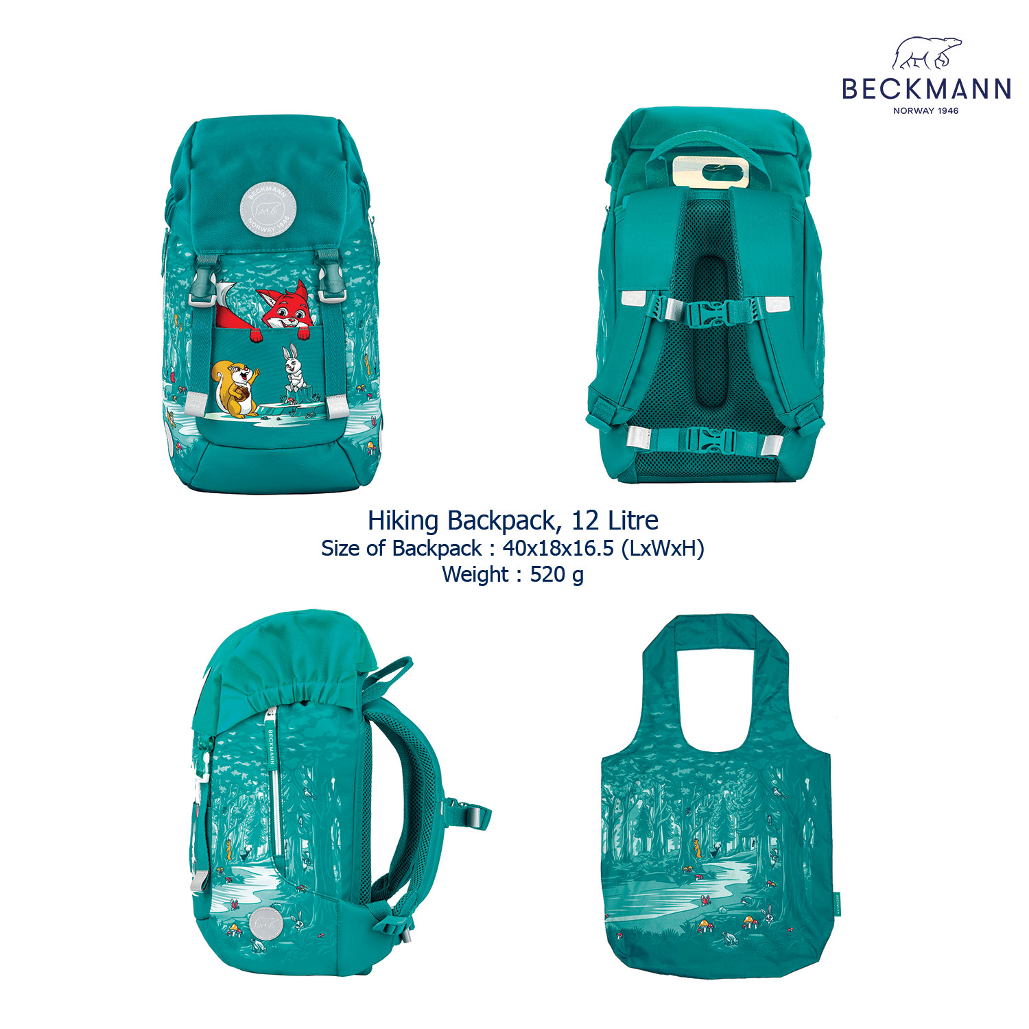 Hiking Backpack 12L, Forest